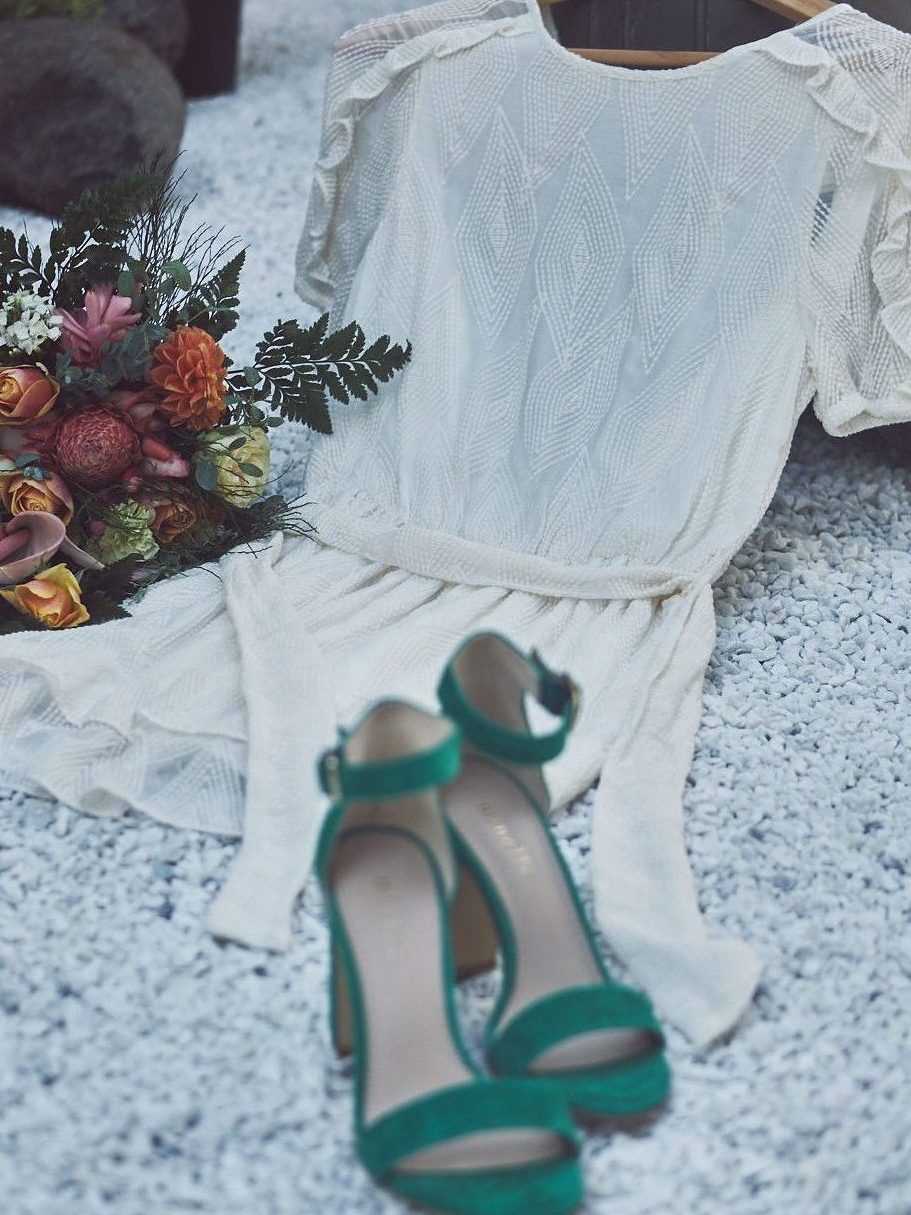 Détail robe de mariée mariage civil Best friend forever à La Réunion